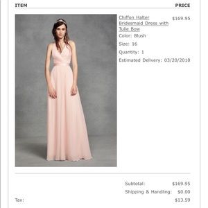 David bridal bridesmaid dress
